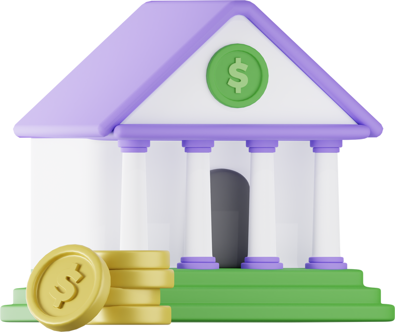 Bank Accounting Finance 3D Illustration